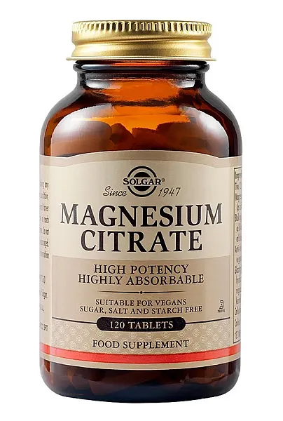 Solgar Magnesium Citrate 120 ταμπλέτες